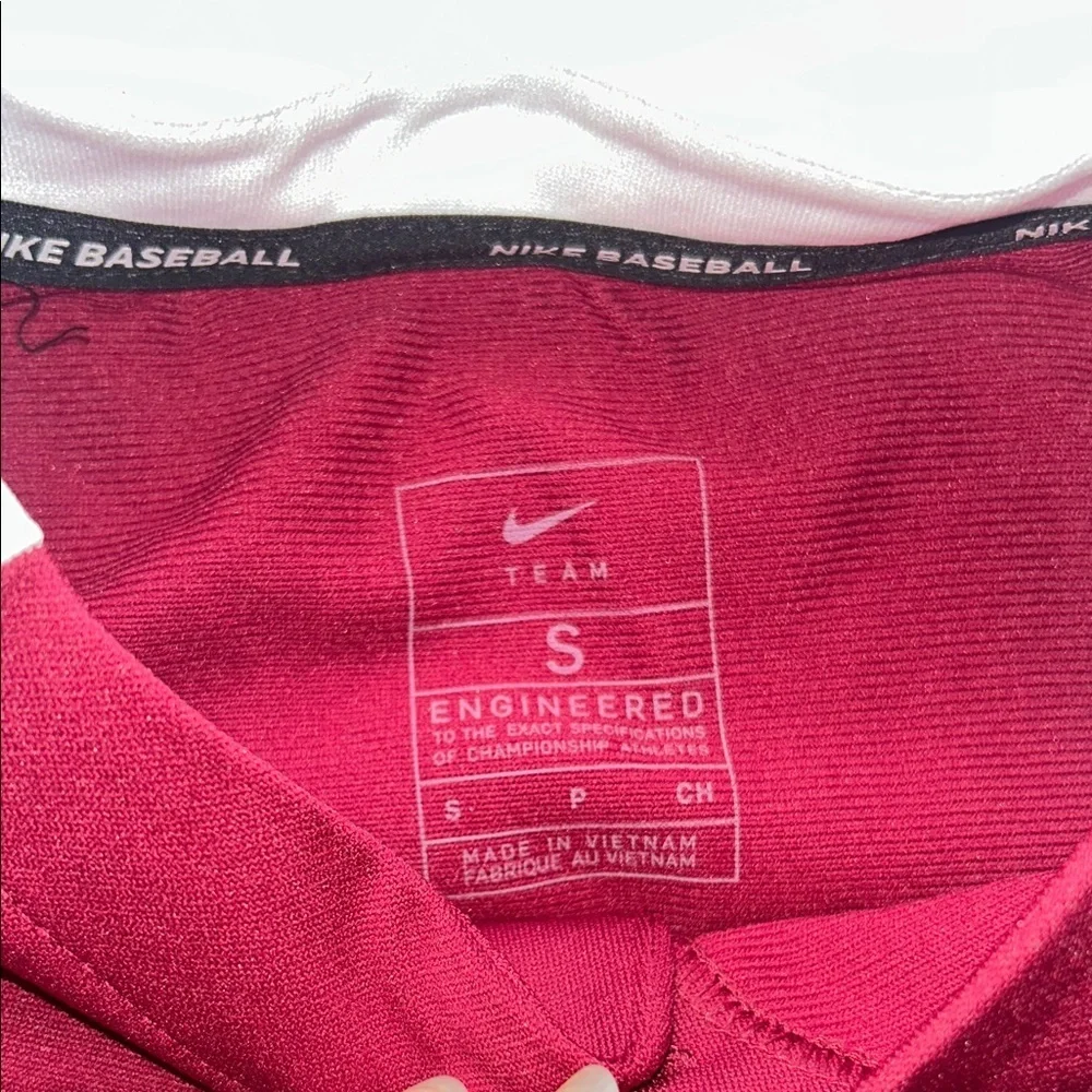 Nike Kids Burgundy and White Button Down Shirt